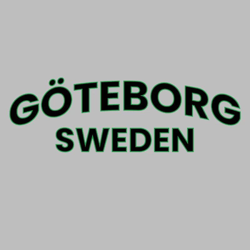 Conception du texte néon vert de Goteborg
