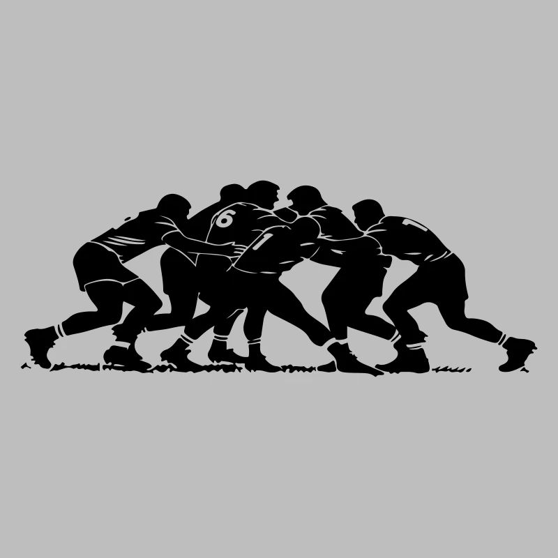 Silhouette de mêlée de rugby