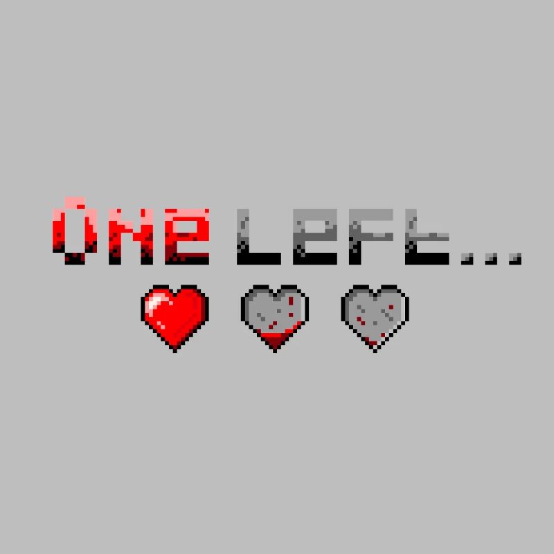 Pixel Art One Heart Left
