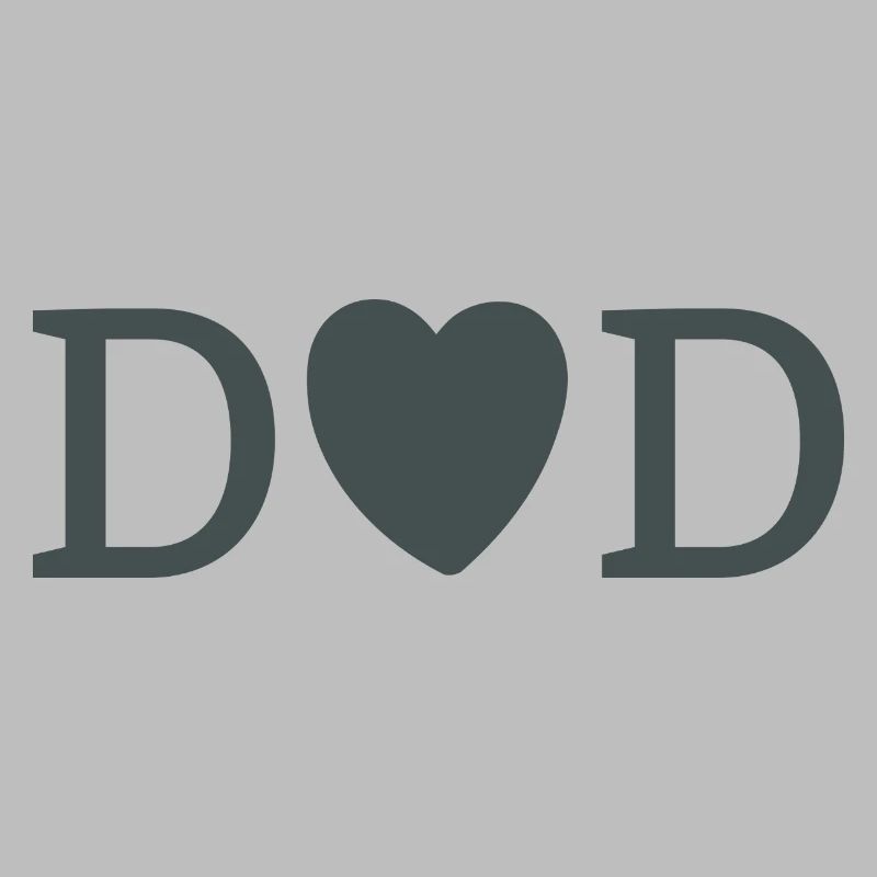 DAD Herz D Monogramm