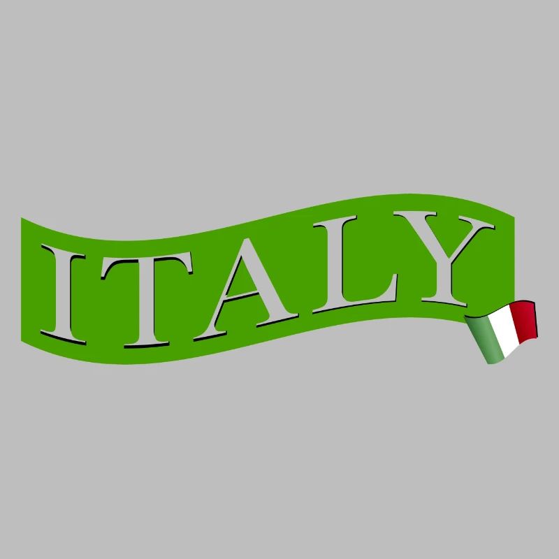 ITALIE vert avec drapeau