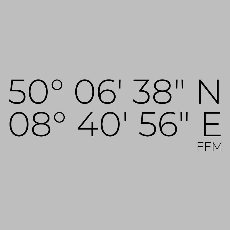 Coordinates Frankfurt am Main FFM