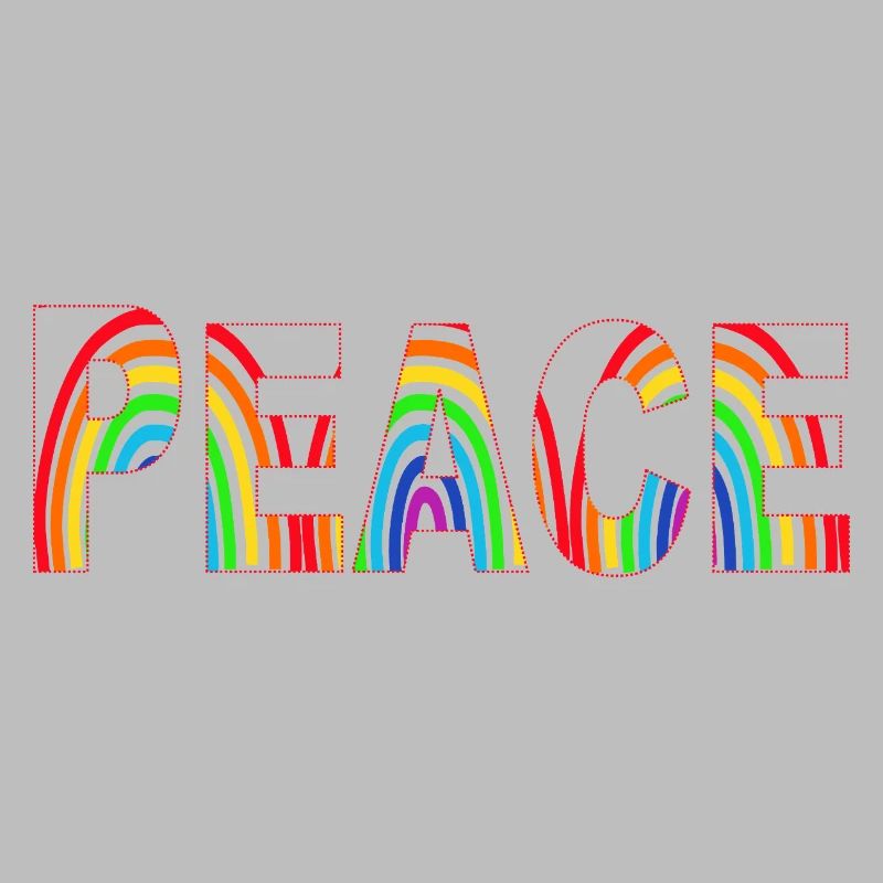 Peace bunt Regenbogen