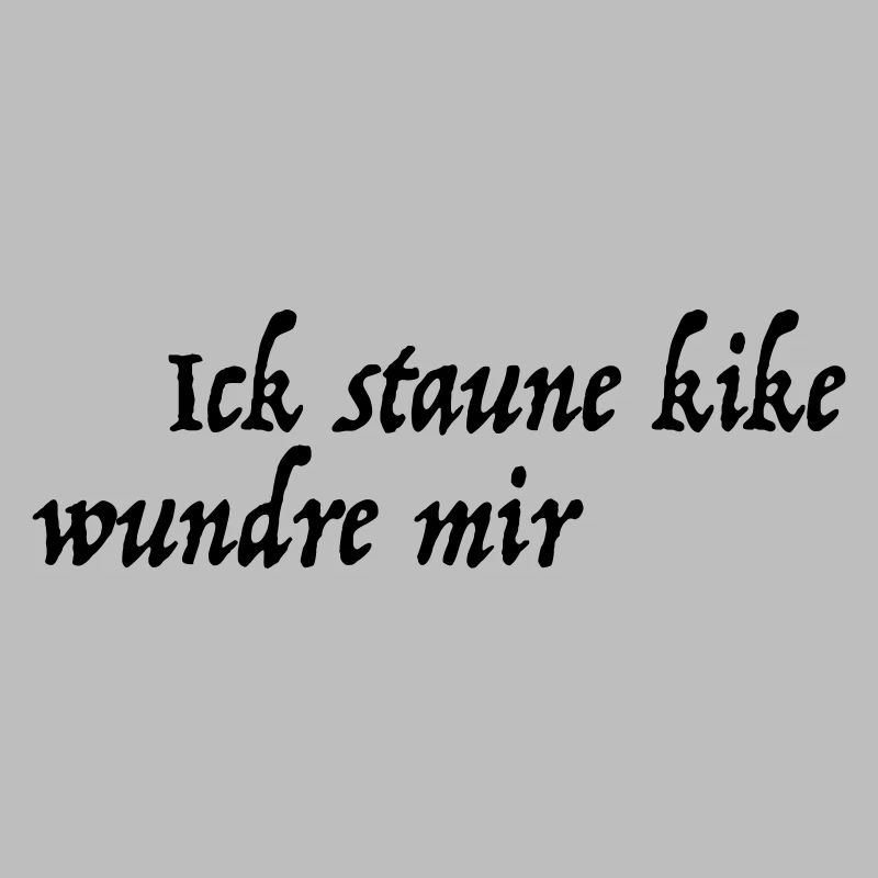 Ick staune kike wundre mir