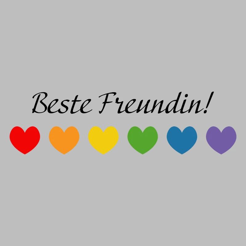 Regenbogenherzchen Beste Freundin