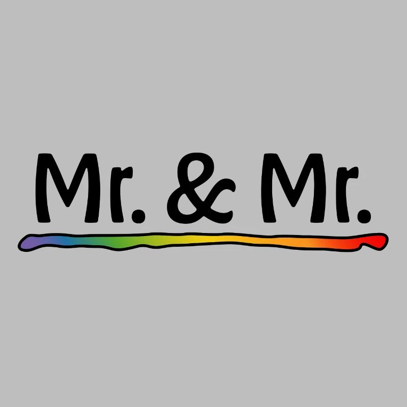 Regenbogen Mr and Mr schwarz