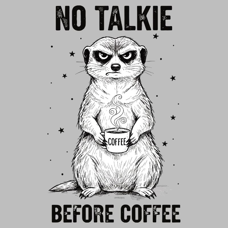 Pas de conversation devant un suricate amateur de café