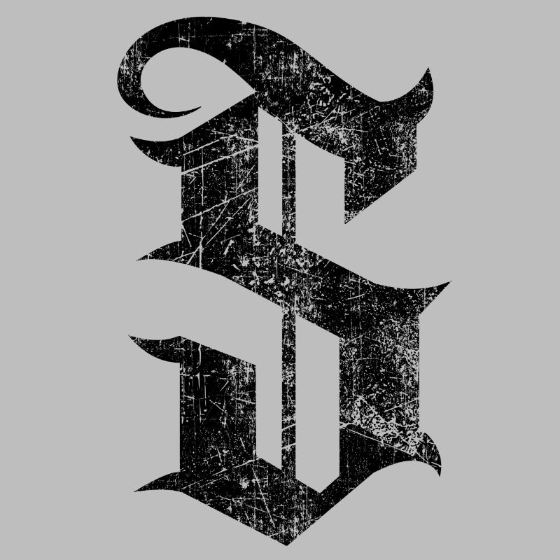 Tshirt alphabet initial S