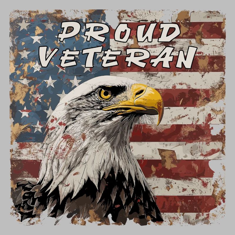 Fier drapeau vétéran US Eagle Patriot