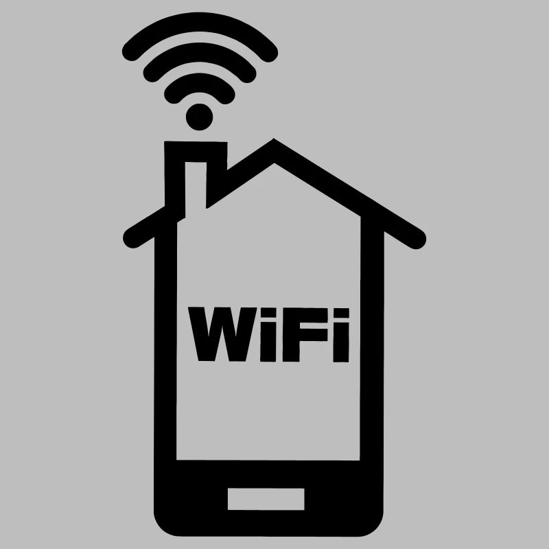 Smartphone home logo Home with text WIFI