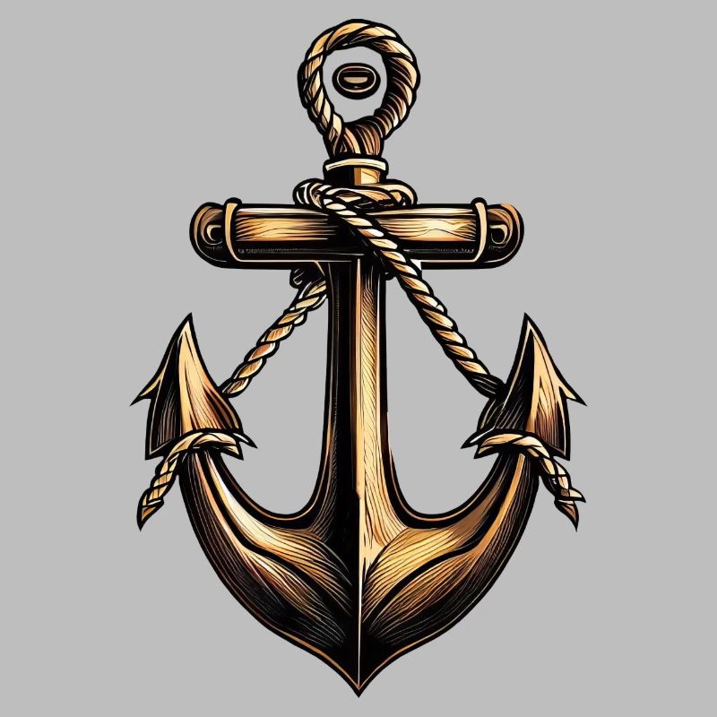 Bronze Anker Motorbootfahrer Segelbootfahrer