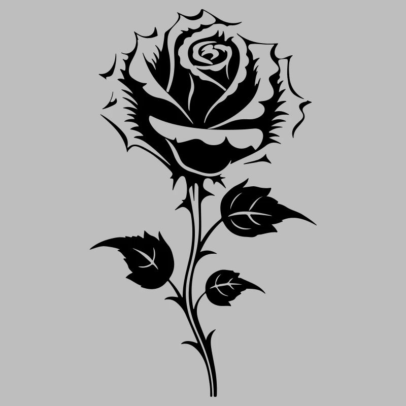 Rose Silhouette Fleur