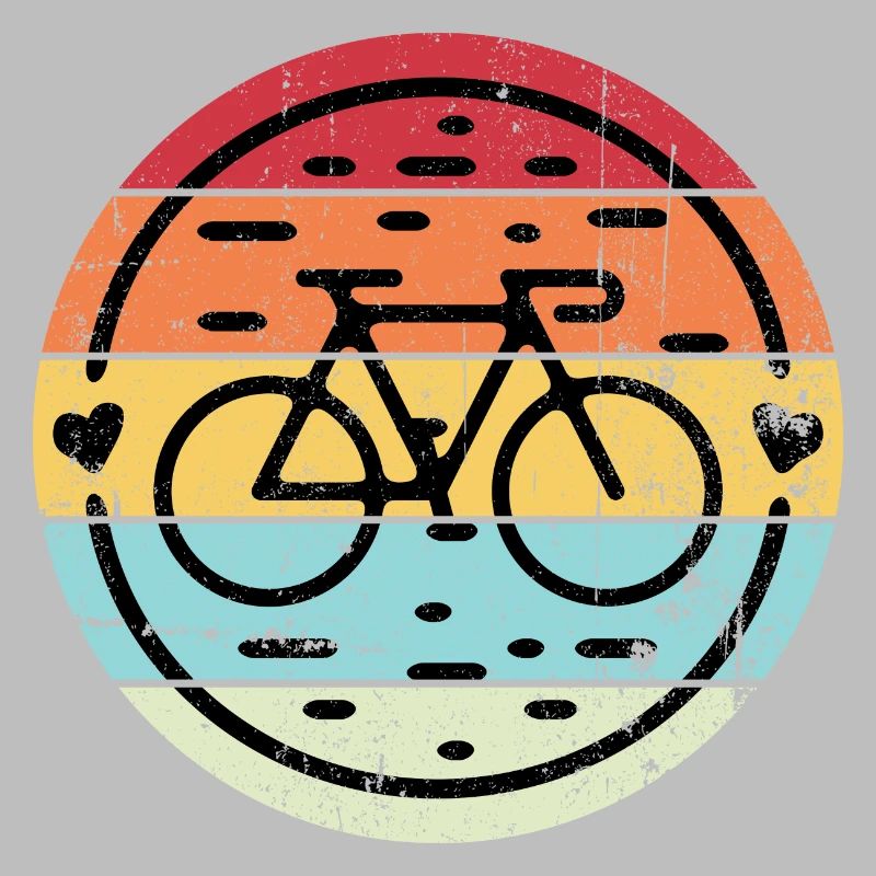 Retro Rainbow Bicycle Emblem