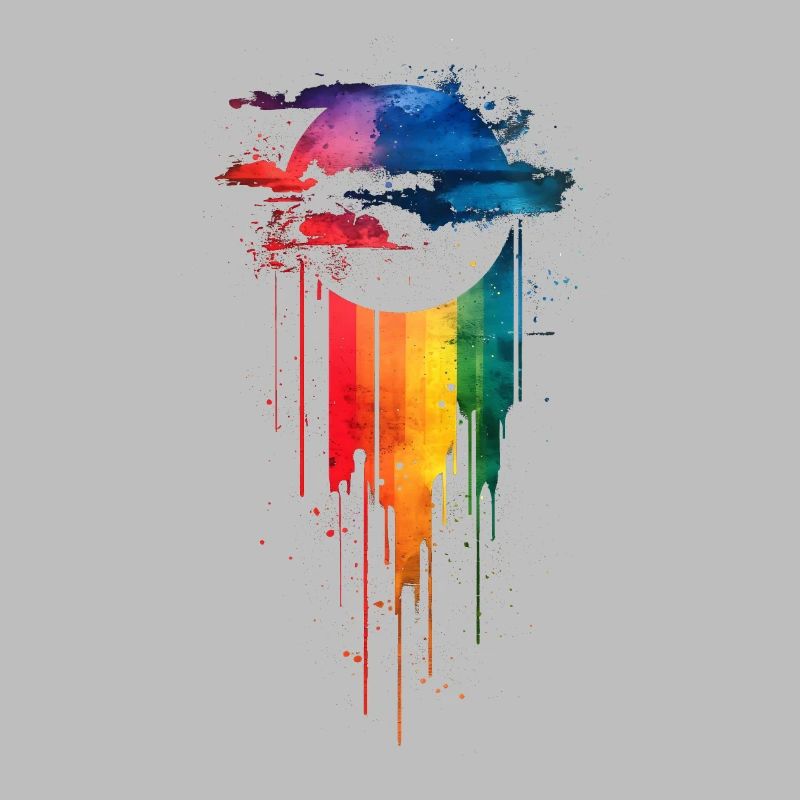 Subtil et cool Dripping Pride drapeau arc en ciel Design