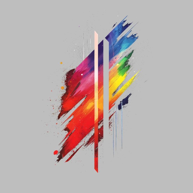 Subtle and Cool Dripping Pride Flag Rainbow Design