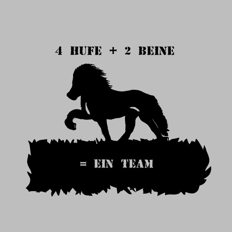 Spruch 9 mit Pferd 1 schwarz