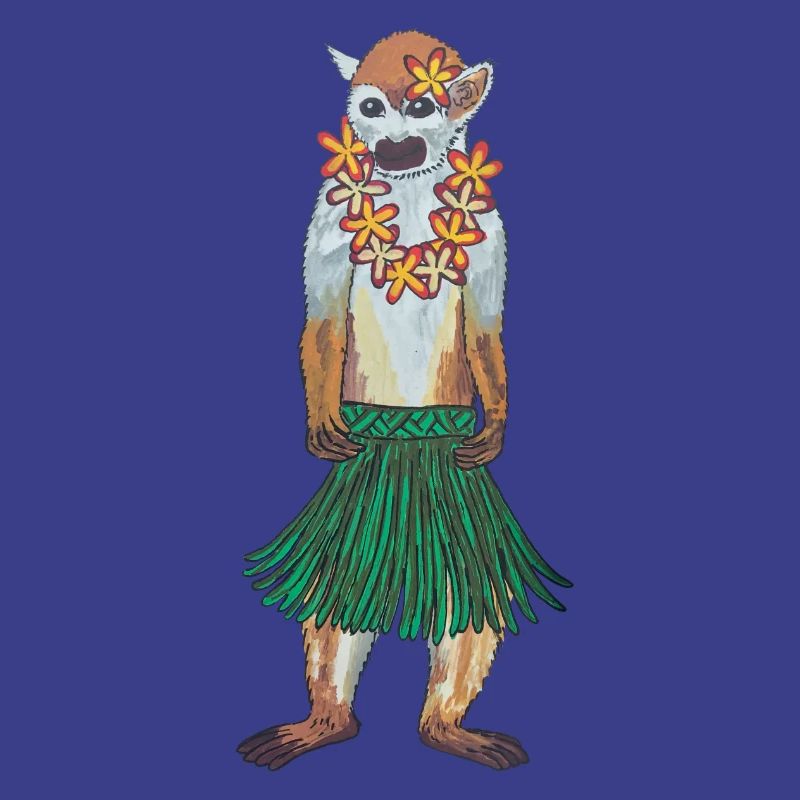 Squirrel Monkey Monkey Hawaii Hula Monkey Hula Hoola