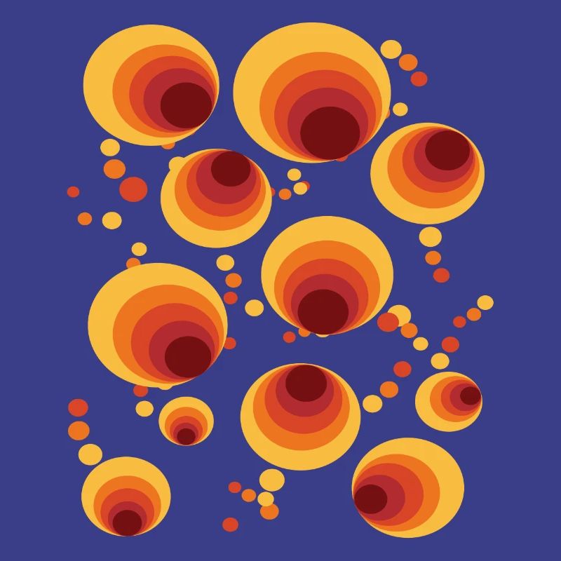 Abstract Polka Dots Circle Pattern