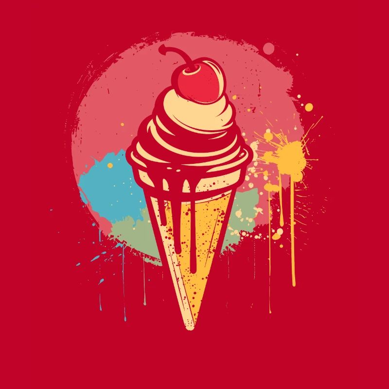 Ice cream cone graffiti