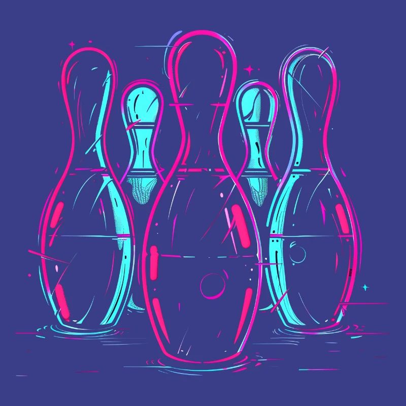 Bowling rétro Synthwave