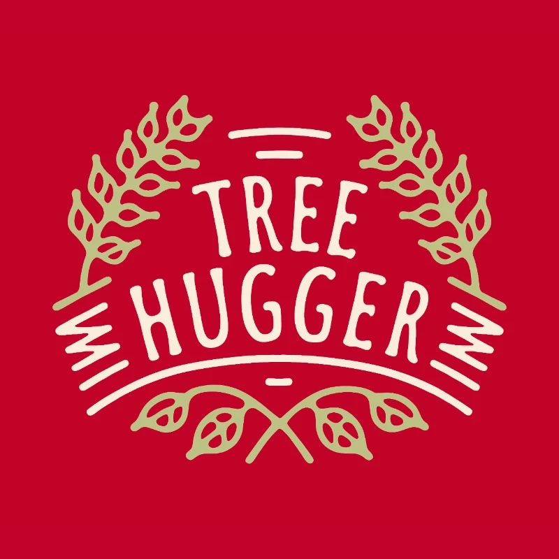 Tree hugger forest bathing nature lovers