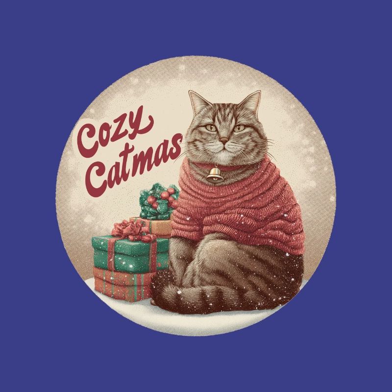 Weihnachtskatzen-Shirt Cozy Tabby im Weihnachtsmann-Pullover