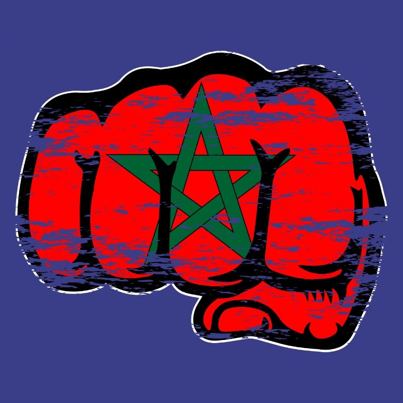 Poing de main du drapeau marocain utilisé