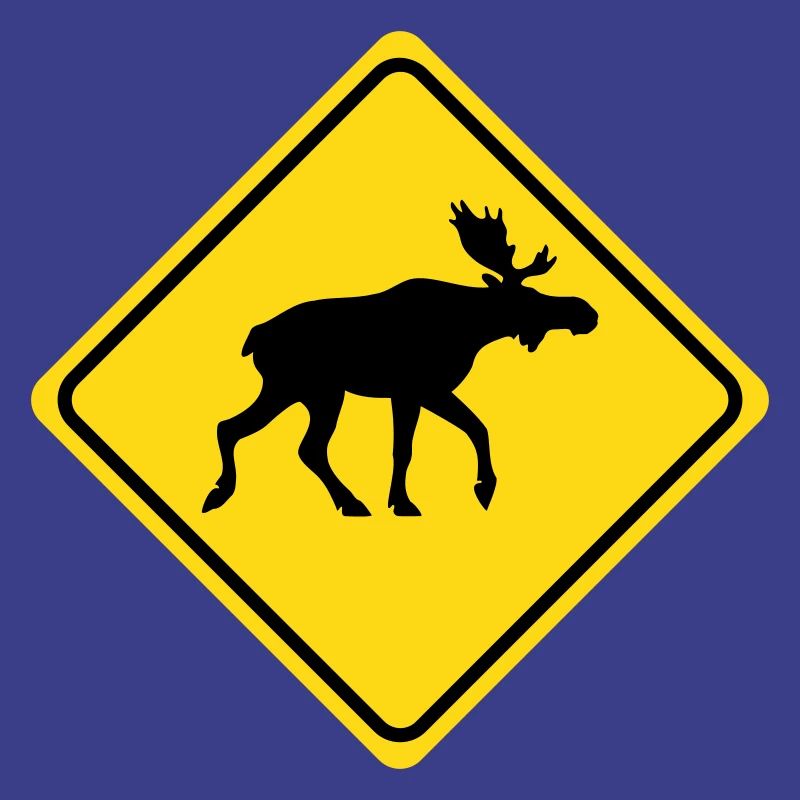 Attention - Moose - 2 Vector Couleur