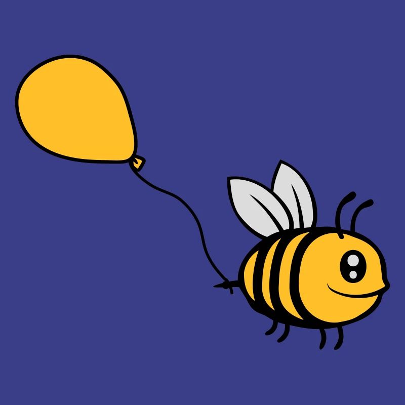 Glückliche Luftballon Biene Comic