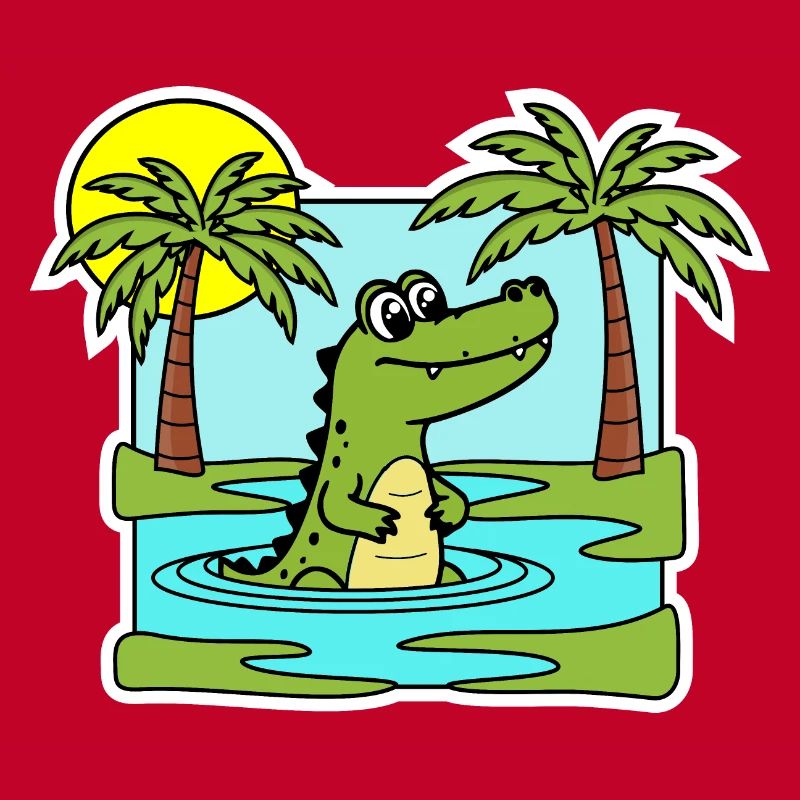 Ist das ein Krokodil oder ein Alligator im Sumpf?