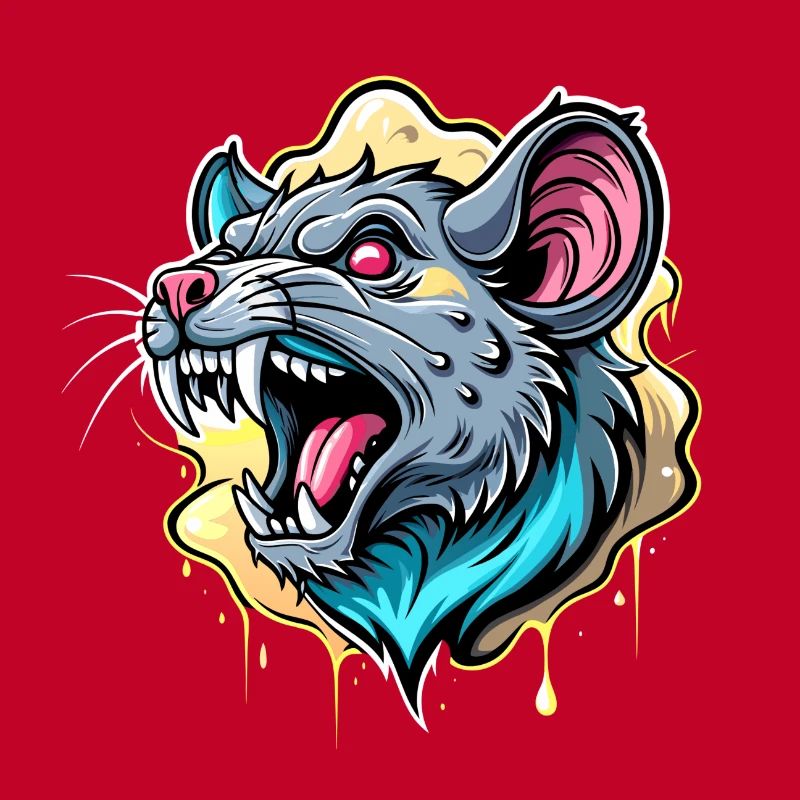 Éclaboussure de couleur de rat