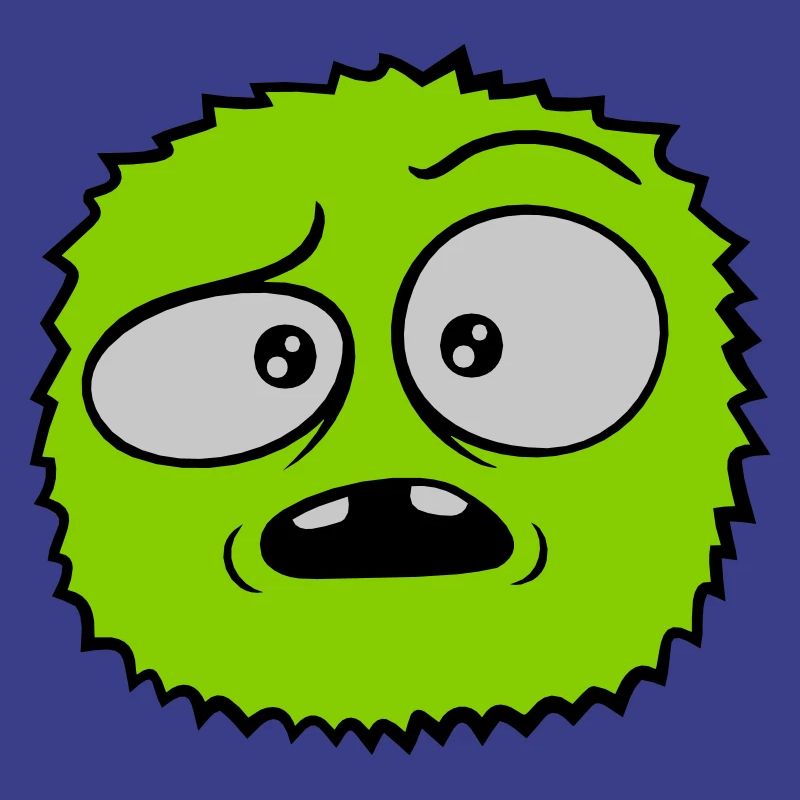 Hairy monster skeptical face