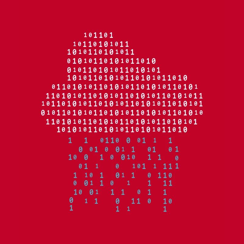 Programmeur - code binaire nuage pluie