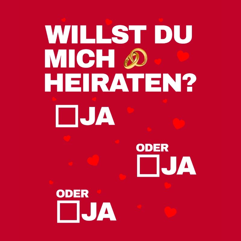 Ja oder Ja Heiratsantrag Hochzeitsantrag