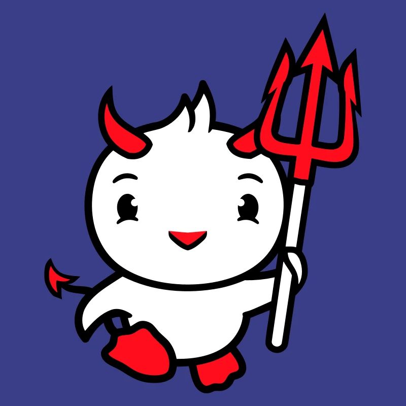 bird devil horns satan trident hell evil cool