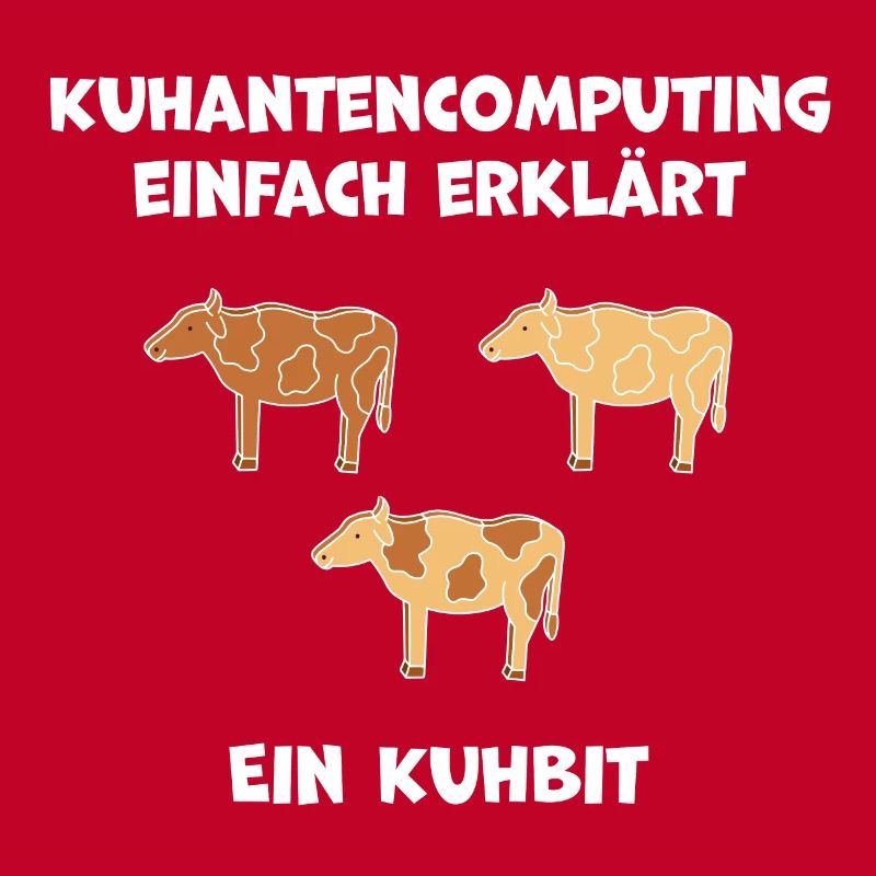 Quantencomputing mit Kühen Lustig Geschenk Kuhbit