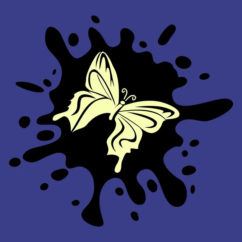 Papillon éclaboussure de couleur