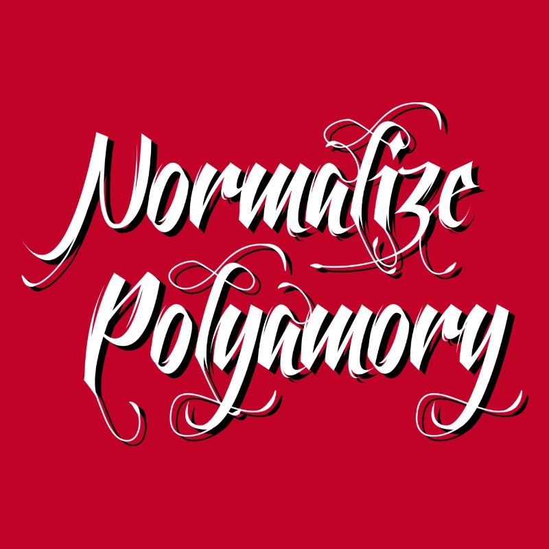 Normalize Polyamory | Polyamor *blackwhite"
