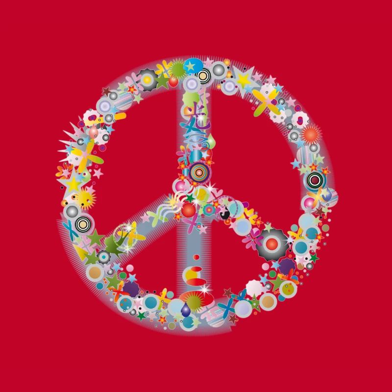 Buntes Peace Symbol Muster