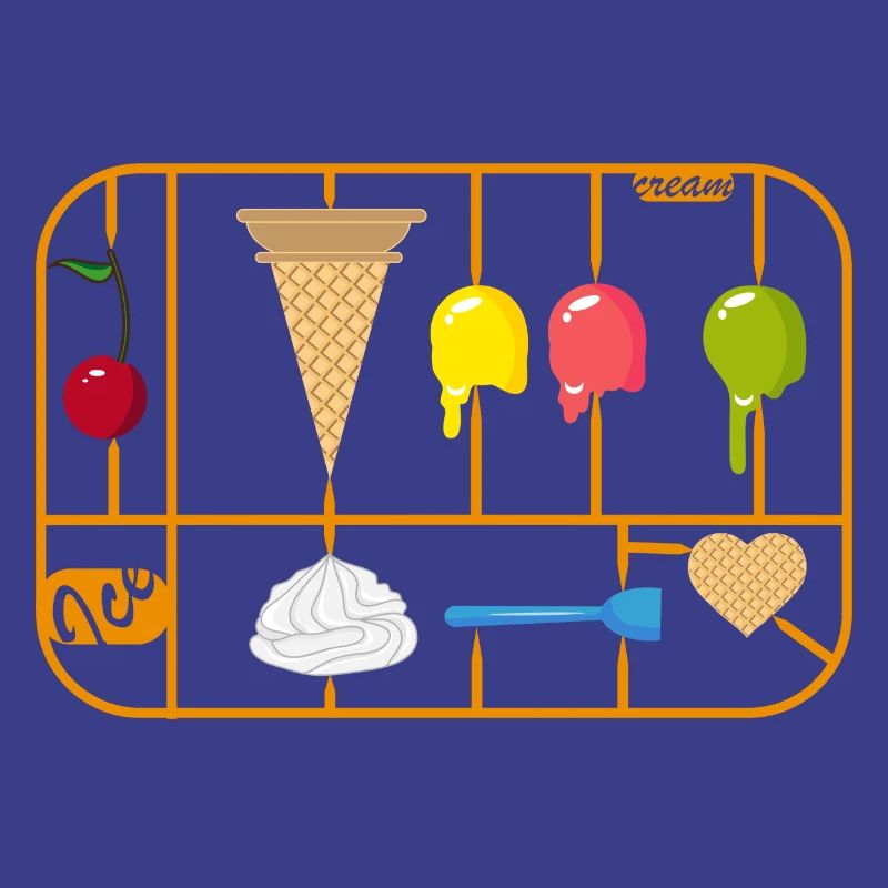 Un cornet de crème glacée dans le kit