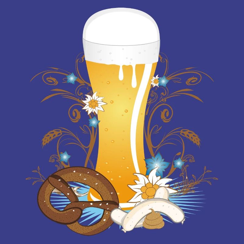 Wheat beer with snack