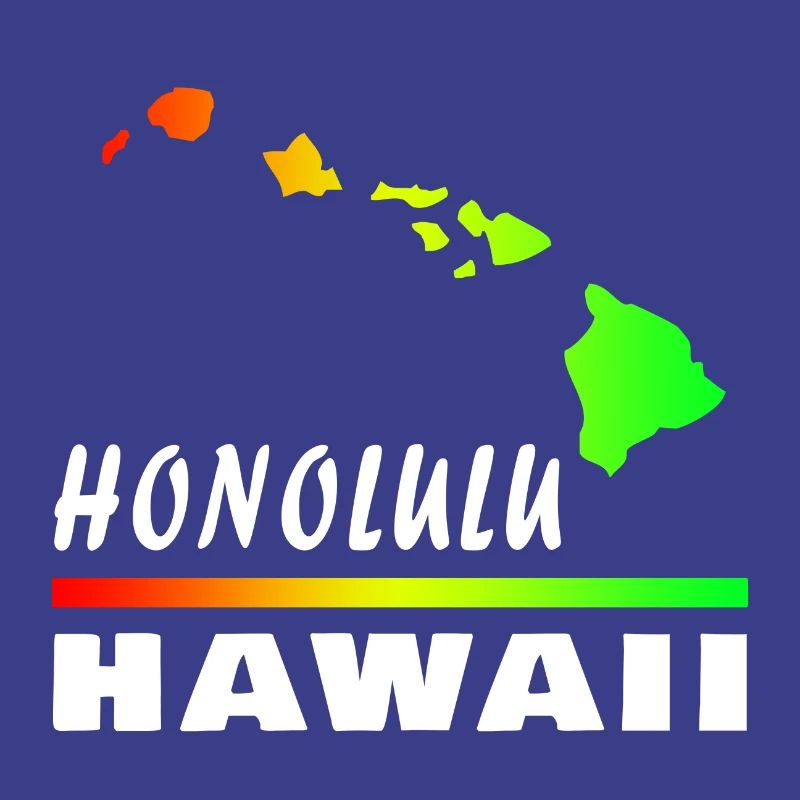 Hawaii Honolulu with Map / Gift Map
