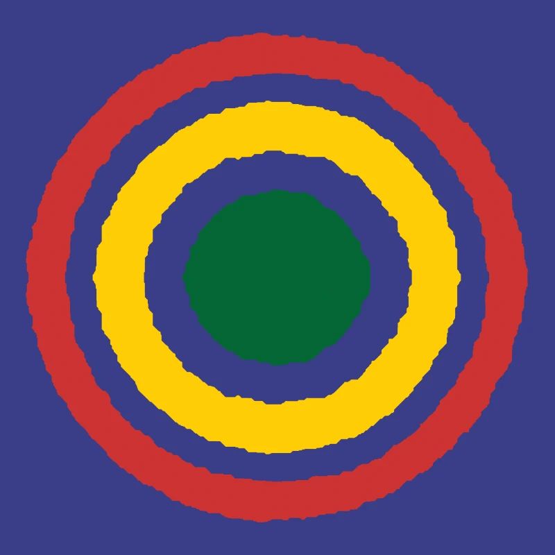 Abstrakter konzentrischer Reggae Kreis-Design