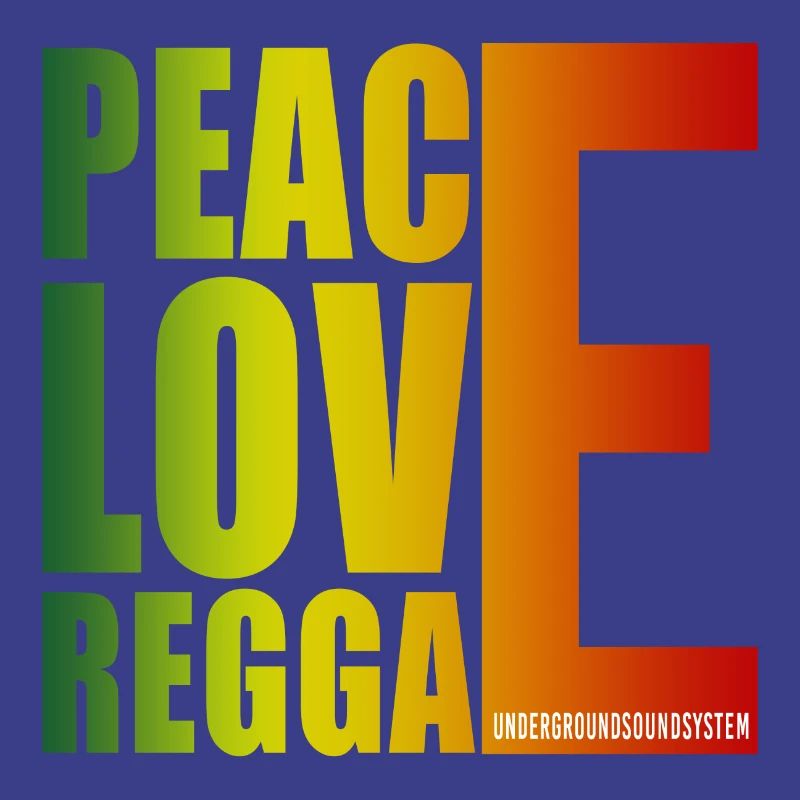 Peace Love Reggae Gradient