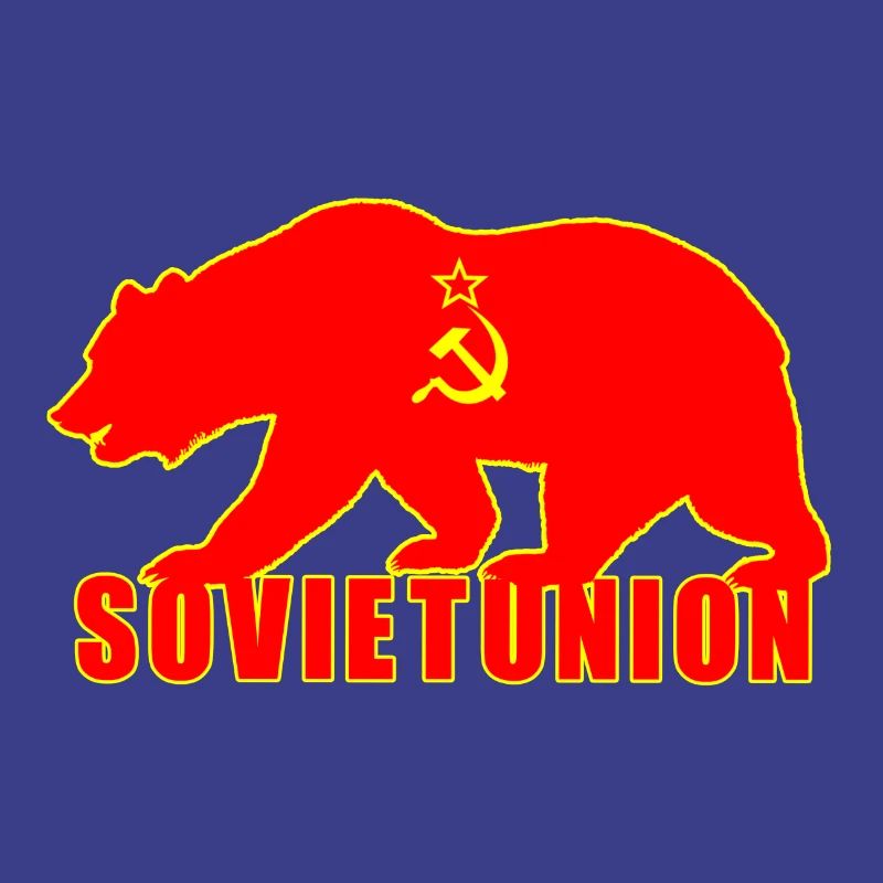 Soviet Union bear with flag