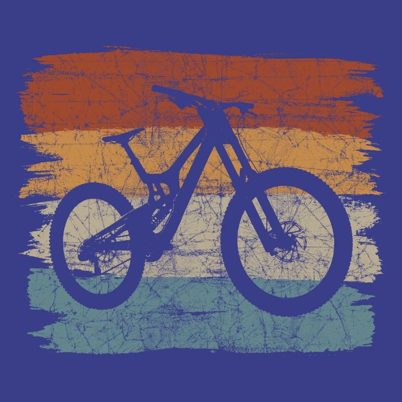 Retro Sunset Bicycle Silhouette