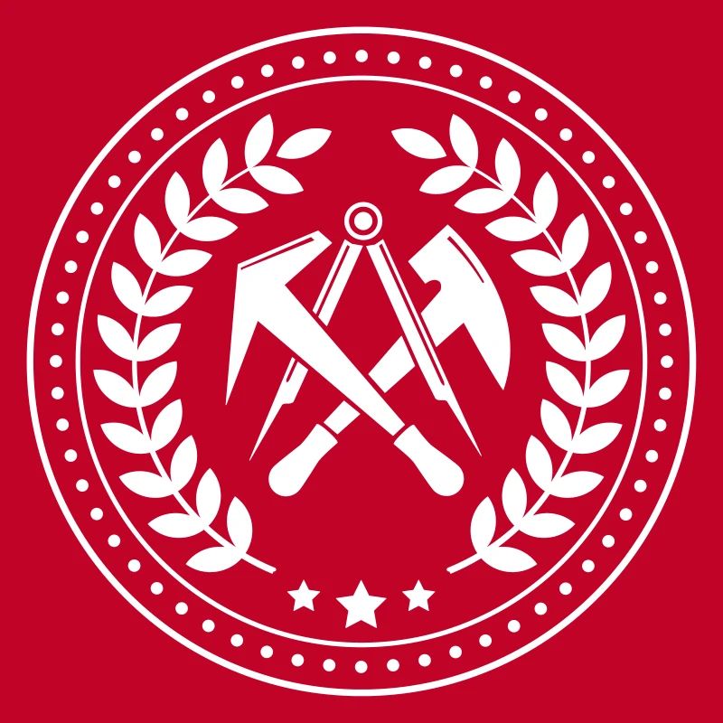 Couvreur d’enseignes de guilde avec couronne de laurier