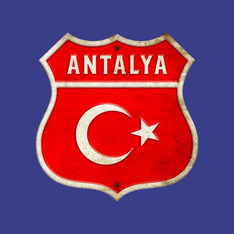 Antalya Turkey flag emblem