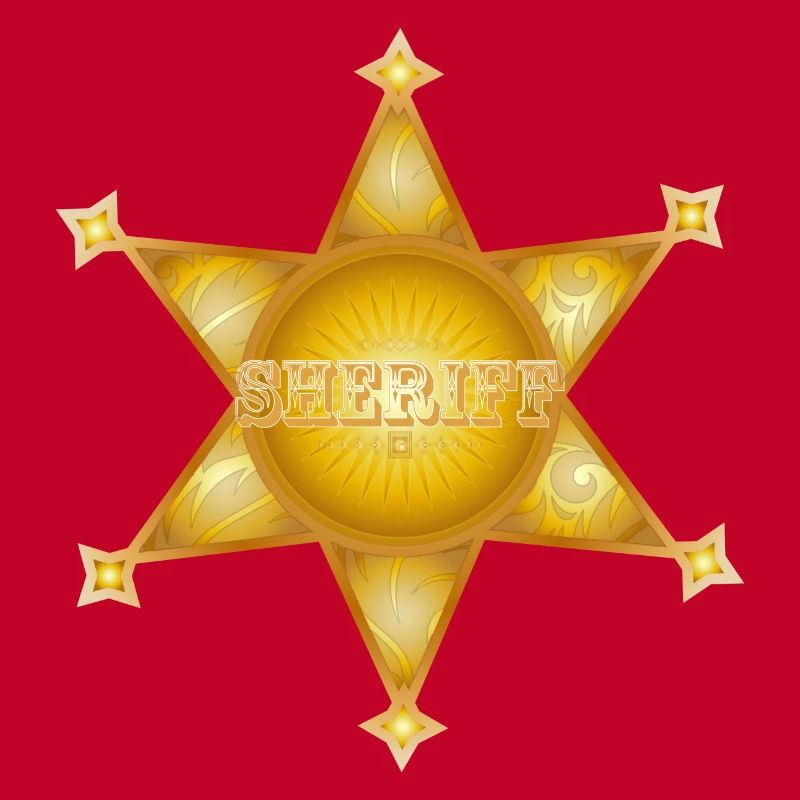 extraordinary gold-coloured sheriff's star