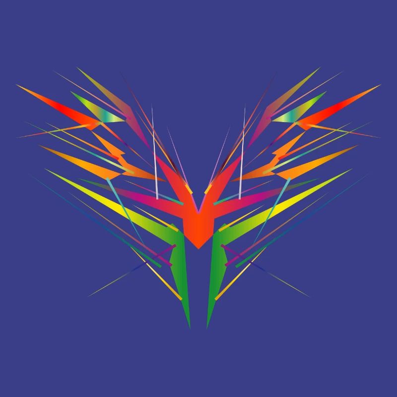 forme d’aile abstraite colorée